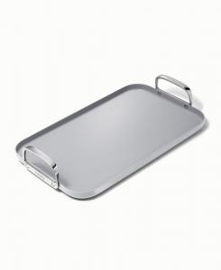 Двухконфорочная сковорода-гриль с антипригарным керамическим покрытием, диаметр 20 дюймов Caraway, Gray