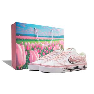 Nike Легендарные скейтерские кеды Court Legacy Lingyan с эффектом мечтательного истирания, устойчивые, низкие, унисекс, черно-розовые, в подарочной упаковке