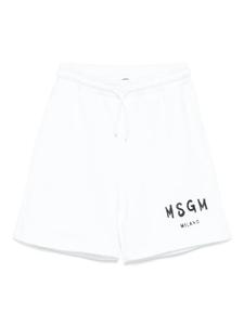 Спортивные шорты с логотипом MSGM Kids, белый