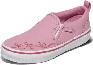 Кеды Vans Asher без шнурков для детей и подростков, розовый