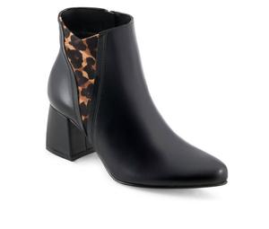 Женские модные ботильоны с острым носком черного цвета Andrea, черный