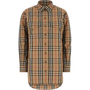 Рубашка с длинным рукавом в клетку Burberry, коричневый