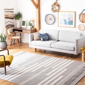 Ковер SAFAVIEH, 275 x 366 см, Striped Kilim Collection Silver/Grey STK505G ручной работы плоского плетения из хлопка