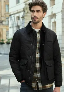 Куртка средней летней длины с воротником и стандартным кроем. Next, Black