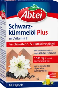 Масло черного тмина плюс капсулы 48 шт. по 34 г. Abtei