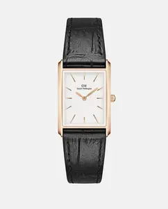 Женские часы Bound DW00100693 из черной кожи Daniel Wellington, черный
