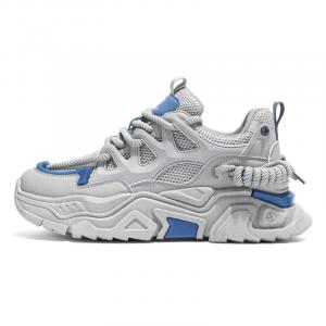 PNKE Серо-голубые мужские противоскользящие износостойкие дышащие утепленные низкие массивные кроссовки, цвет Gray Blue