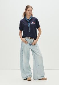 Футболка PULL&BEAR Print T-shirt, Dark Blue