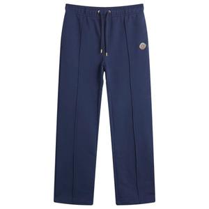 Casablanca Спортивные брюки-джоггеры темно-синего цвета с петлевой нашивкой и открытым низом