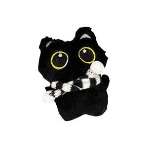 Nodding Bud Bug Милый ангельский демон черный угольный шарик котенок мягкая и очаровательная черная кошка кукла плюшевый кулон 8см высота