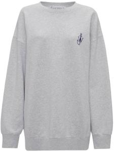 JW Anderson толстовка из органического хлопка с графическим принтом, серый