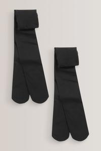 Комплект из 2 пар школьных колготок плотностью 40 ден Next, черный