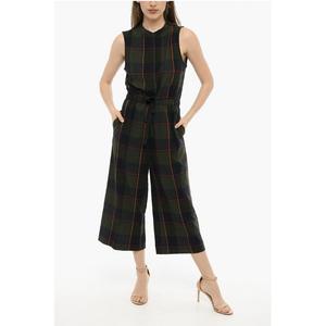 Платье Plaid Check Wool Blend GAUZE Jumpsuit with Drawstring Waist Woolrich, зеленый