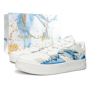 ANTA Удобные, нескользящие, амортизирующие, увеличивающие рост, низкие кроссовки для скейтбординга, унисекс, небесно-голубые