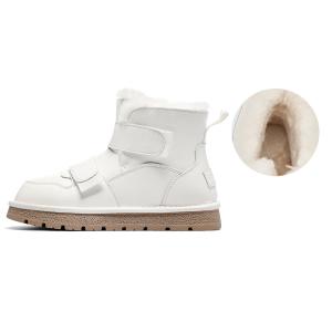 Термостойкие абразивоустойчивые короткие снегоходные ботинки женские Ecru C°BANNER, утепленные флисом