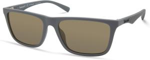 Timberland мужские TBA9264 Polarized прямоугольные солнцезащитные очки, Matte Grey