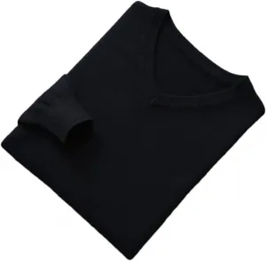 Мужской вязаный свитер с V-образным вырезом