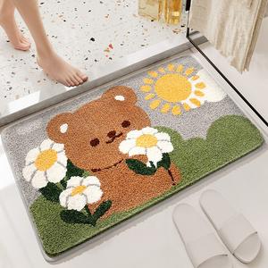 Dajiang Ковер 50х80 см для ванной комнаты, мягкий флис, быстро сохнущий, с милым принтом