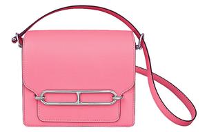 Рюкзак Roulis Swift из телячьей кожи с носом поросенка, Мини женская сумка через плечо, поясная сумка K4 Летний розовый розовый HERMES