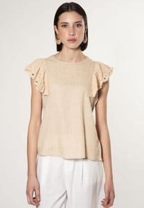 Блуза BRODERIE SLEEVES INFLUENCER, бежевый