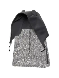 Капюшон-шапка Джастина Maison Michel, серый