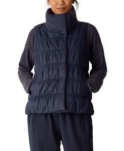 Женский жилет с высоким воротником и сборками Eileen Fisher, Ink