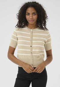 Кардиган Kaffe KALIZZA, Feather Grey Mel Chalk Stripe/Light Brown