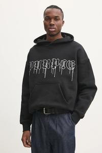 Хлопковая толстовка HWT FLEECE PO HOODY Purple Brand, черный