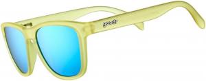 Поляризованные солнцезащитные очки goodr Swedish Meatball Hangover, средний размер (OG), желтая полупрозрачная оправа с синими зеркальными линзами, защита UV400, не скользят, не подпрыгивают, Yellow