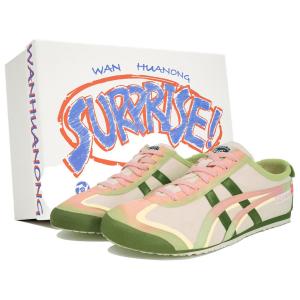Кроссовки Onitsuka Tiger MEXICO 66 Lifestyle Shoes Unisex Low-top Pink/beige/green, зеленый