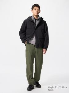 Теплые брюки с подкладкой (удлиненные) Uniqlo, 57 olive