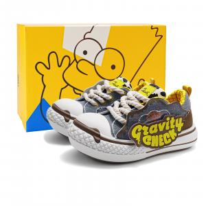 The Simpsons Парусиновые туфли унисекс с низким верхом цвета ванили, экрю/кофе/бежево-черный