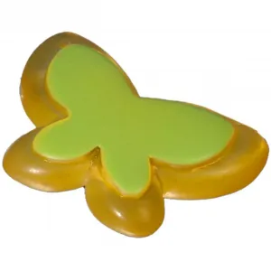 Декоративный магнит Liedeco «Бабочка» (1 шт.) для металлических поверхностей, желтый/зеленый