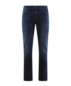 Узкие темно-синие джинсы 7 For All Mankind, синий