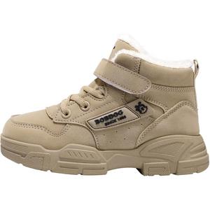 Скользоустойчивые, износостойкие, легкие, амортизирующие, утепленные мид-топы детские повседневные кроссовки Kids' BOBDOG, коричневый