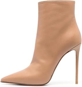 Generic Женские ботильоны на высоком каблуке-стилетто с заостренным носком и боковой молнией, для вечерних нарядов, стильные короткие ботинки для офиса, работы и выпускного