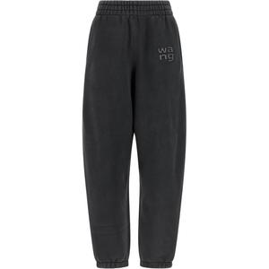 Вязаные спортивные штаны для женщин Alexander Wang, черный