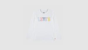 Футболка крючком Ls для больших девочек S-xl Levi's, Blanc De Blanc - White