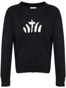 visvim джемпер вязки интарсия, синий