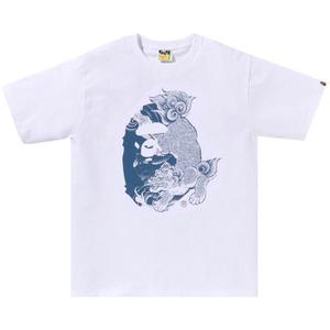 Футболка BAPE Japanese Tattoo Big Ape Head Tee, White