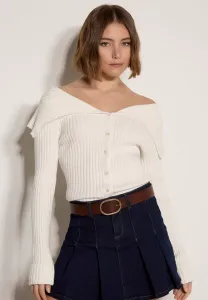 Кардиган с широким воротником Apricot, Cream