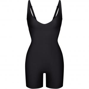 FW24 BODY CORE SCULPT PLUNGE MID THIGH BODYSUIT Shapewear Women's ONYX/Onyx Skims, Onyx/Onyx