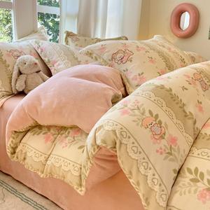 Antarctic Пододеяльник 200х230 см из молочного вельвета, теплый зимний, односпальный