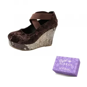 Alxnan Туфли Мэри Джейн для женщин в темно-коричневом цвете, цвет Dark Brown