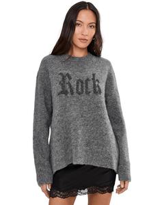 Женский свитер AllSaints Rock Crew, Metallic/Charcoal