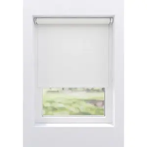 Мой домашний рулон Ina затемняющий, теплоизоляционный, энергосберегающий, с сверлением/без сверления, свободно висящий, белая обратная сторона, крепление на зажимы или на винты My Home, белый