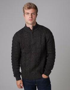 Джемпер с застежкой-молнией 1/2, антрацитовый French Connection, темно-серый