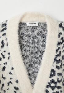 Кардиган YOURTURN UNISEX, Off-White/Black/Off-White