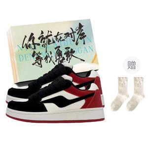 JimiXiong Низкие женские кроссовки красного и черного цвета