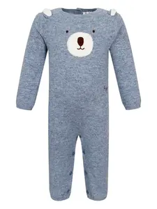 Детский комбинезон с аппликацией медвежонка Il Gufo, синий